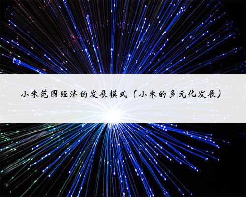 小米范围经济的发展模式（小米的多元化发展）