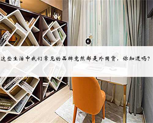 <b>这些生活中我们常见的品牌竟然都是外国货,你知道吗?</b>